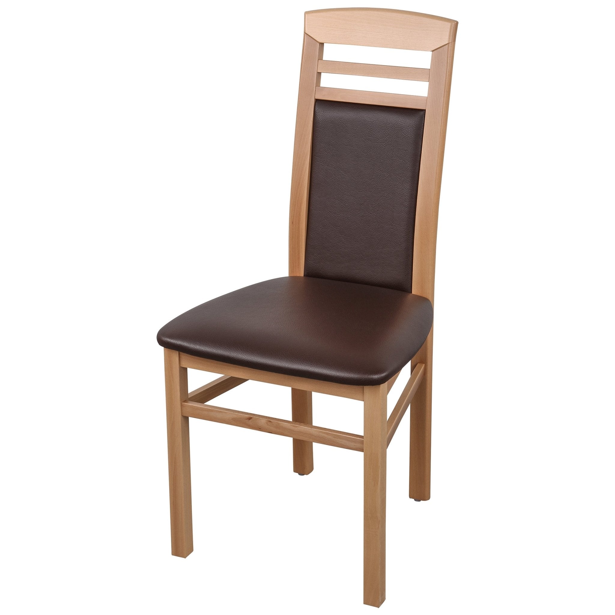 Arno Esszimmerstuhl 2er Set Naturlackiert Braun