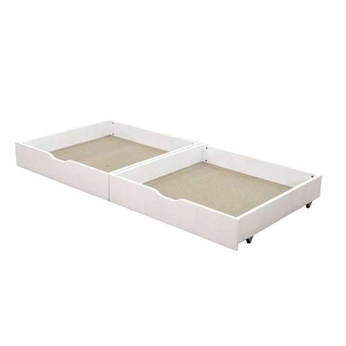 2er Schubladenset Buche Massivholz mit Rollen