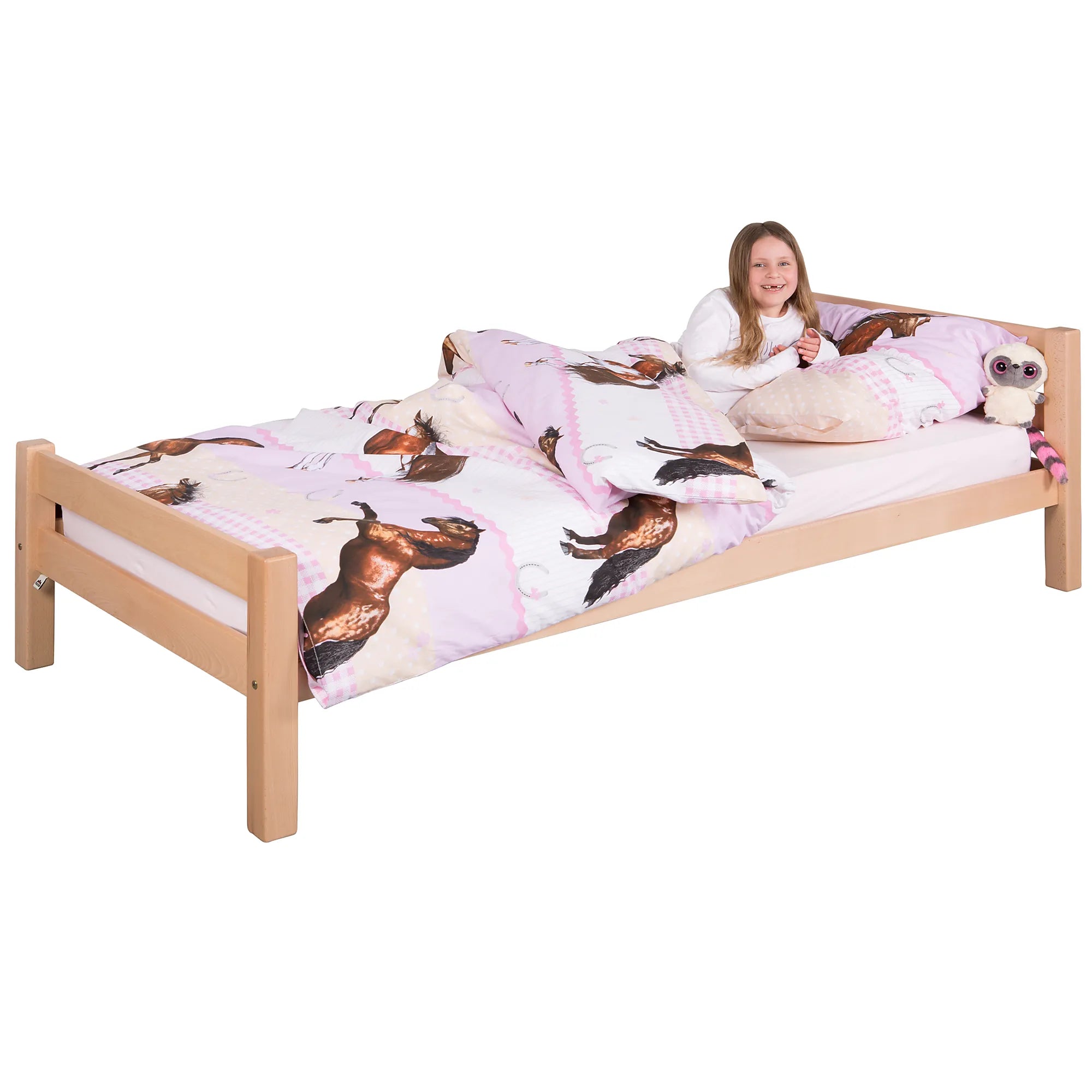 Jugendbett Jonas 90x200 – Massivholzbett natur geölt