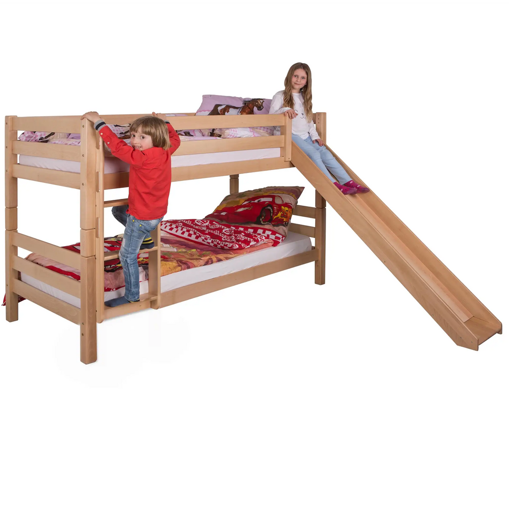 Etagenbett Liam Massivholz Buche – stabil & platzsparend