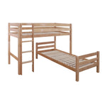 Massivholz Kinder und Jugend-Etagenbett Luca von KEHO in natur unbedeckt