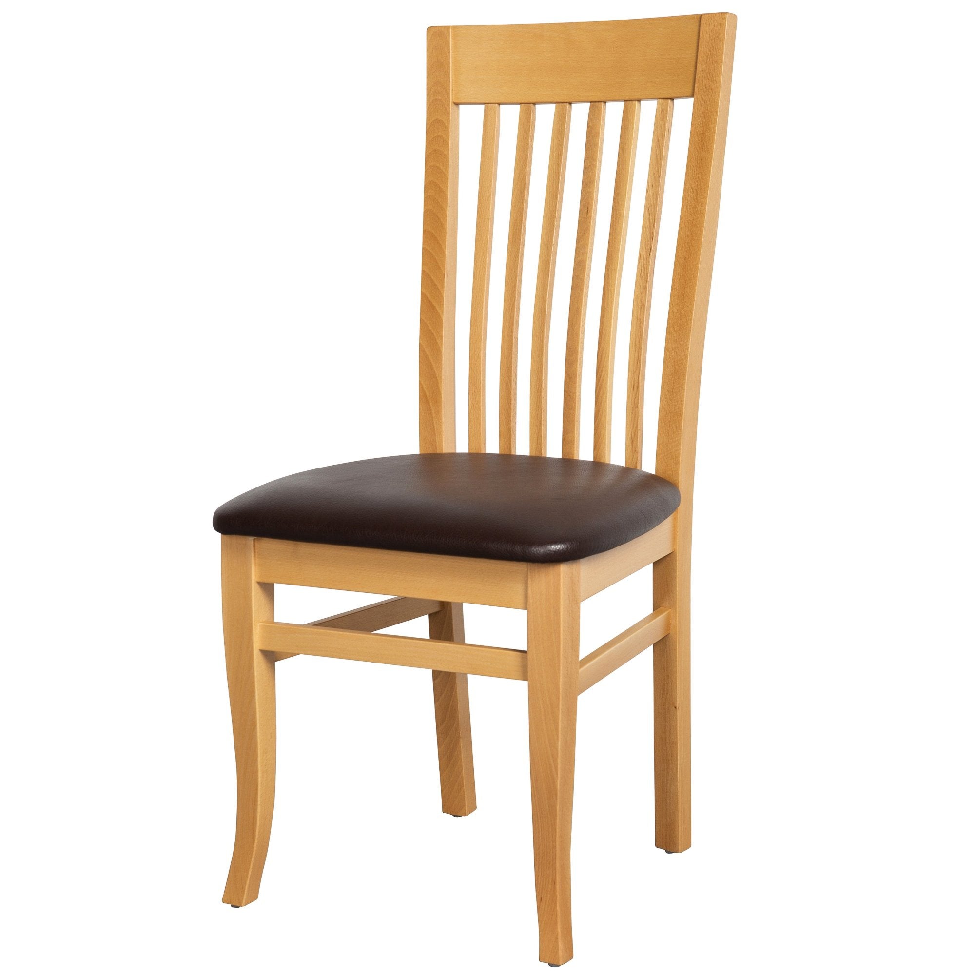 Toskana Esszimmerstuhl 2er Set Naturlackiert Braun