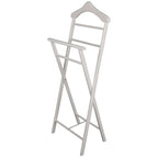 Stummer Diener aus Massivholz in der Farbe Weiss