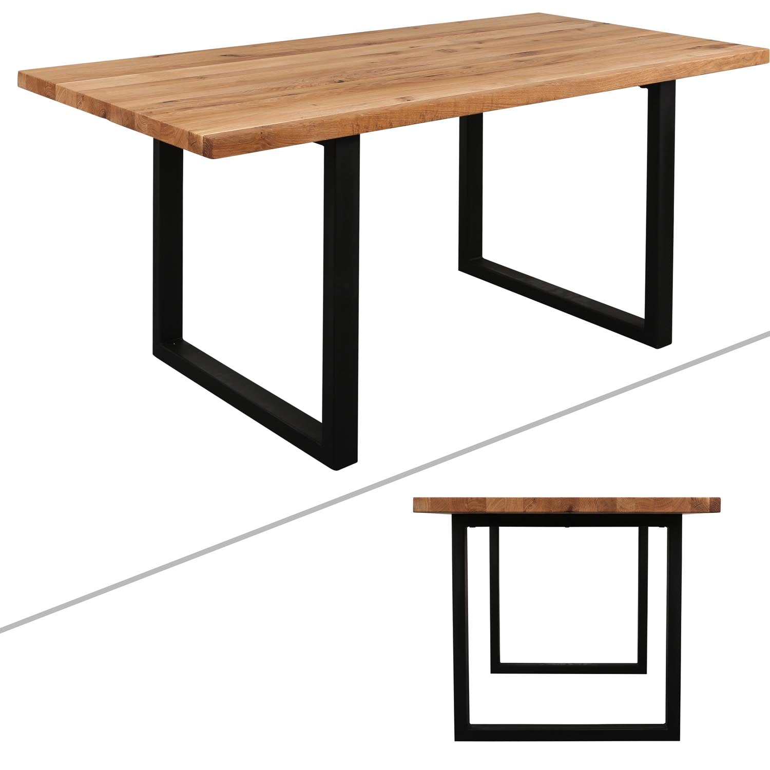 Tisch zwei Ansichten gesamt #eiche