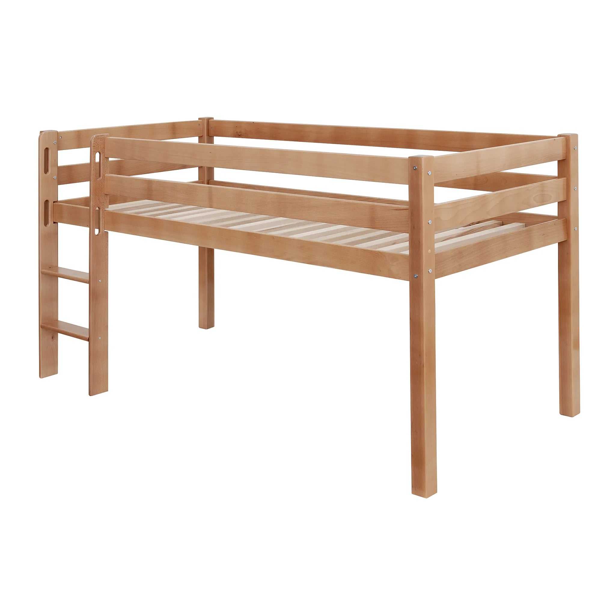 Halbhohes Hochbett Kinder Toni Buche Massivholz