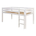 Halbhohes Hochbett Kinder Toni Buche Massivholz
