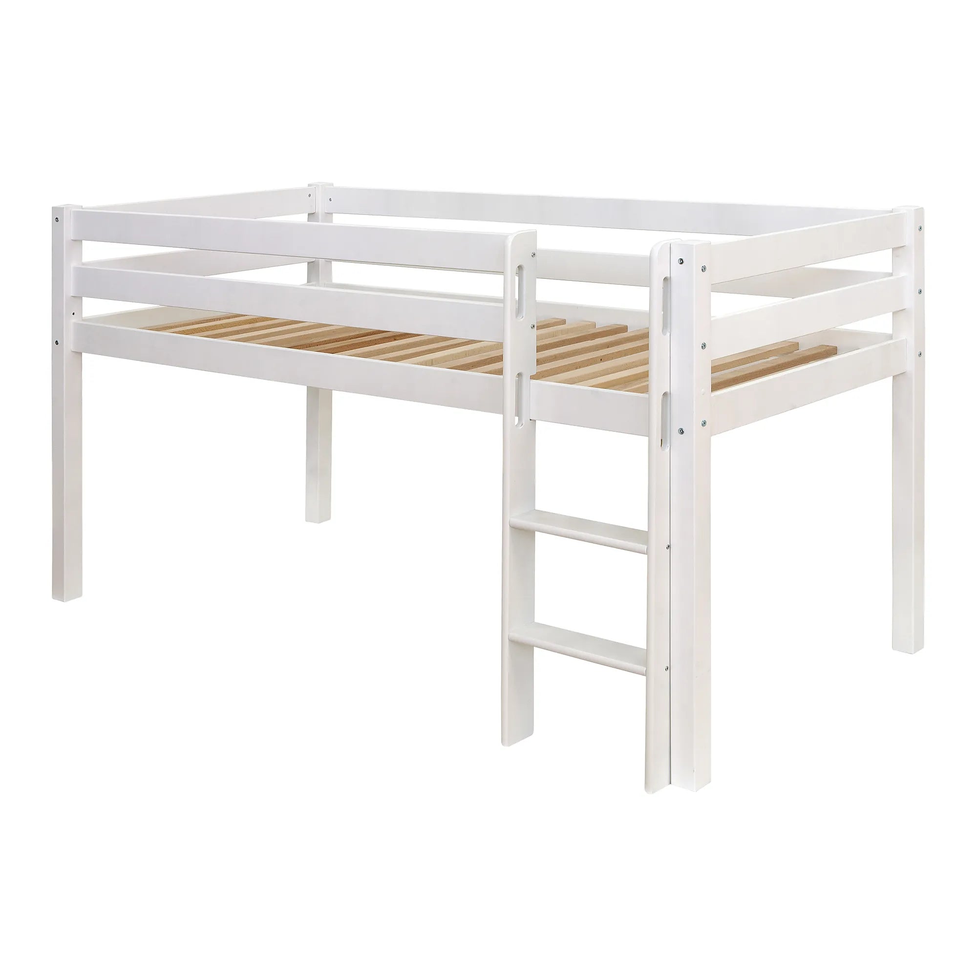 Halbhohes Hochbett Kinder Toni Buche Massivholz